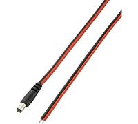 VOLTCRAFT DC-Kabel 0,4 QMM 2M 2,5/5,5/9,5 GERADE, Rouge/Noir