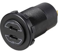 VOLTCRAFT Double prise USB-C Prise voiture Fiche allume-cigare