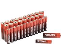 VOLTCRAFT Jeu de piles LR6, LR03 34 pc(s) avec boîte