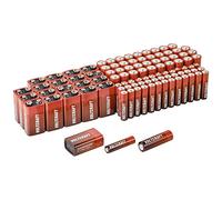 VOLTCRAFT Jeu de Piles LR6, LR03, Bloc 9V 100 pc(s)