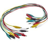 VOLTCRAFT KS-540/0.5 Set de cordons de mesure pinces crocodile pinces crocodile 0.54 m noir, rouge, jaune, vert, blanc 1 set