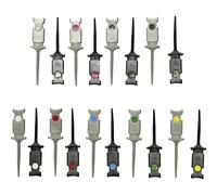 VOLTCRAFT Mini-grip-fils à pince enfichable 0.64 mm CAT I noir, rouge, marron, vert, jaune, violet, bleu, blanc, gris