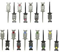 VOLTCRAFT Mini-grip-fils à pince enfichable 0.64 mm CAT I noir, rouge, marron, vert, jaune, violet, bleu, blanc, gris