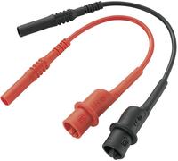 VOLTCRAFT MS-10-BK Set de cordons de mesure de sécurité Banane mâle 4 mm pinces crocodile 10.00 cm noir, rouge 1 pc(s)