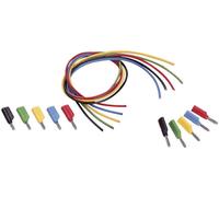 VOLTCRAFT MS-4041 Set de cordons de mesure Banane mâle 4 mm Banane mâle 4 mm 1.00 m noir, rouge, bleu, jaune, vert 1 set