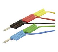 VOLTCRAFT MS 4100S Set de cordons de mesure Banane mâle 4 mm Banane mâle 4 mm 1.00 m rouge noir bleu vert jaune 1 p