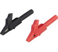 Voltcraft Pince crocodile MSK-102 femelle 4 mm noir/rouge