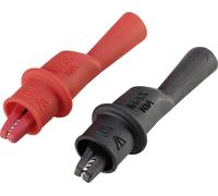 VOLTCRAFT MSK-111 Pince crocodile connecteur mâle 2 mm CAT III 1000 V, CAT IV 600 V noir, rouge