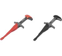 VOLTCRAFT MSK-115 Jeu de pinces crocodiles de sécurité femelle 4 mm CAT III 1000 V, CAT IV 600 V noir, rouge