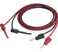 VOLTCRAFT MSL-102 Cordon de mesure mâle 4 mm 1.00 m noir, rouge 1 pc(s)