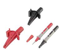 Jeu de pinces crocodiles VOLTCRAFT MSS-103 femelle 4 mm CAT III 1000 V, CAT IV 600 V noir, rouge 1 set