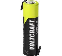 VOLTCRAFT Pile rechargeable LR6 (AA) LR6 (AA) cosses à souder en Z, résiste aux courants élevés NiMH 1.2 V 1400 mAh 1 pc(s)
