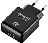 VOLTCRAFT QCP-3000 Chargeur USB 19.5 W 1x USB-A noir intérieure Qualcomm Quick Charge 3.0