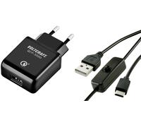 VOLTCRAFT QCP-3000 USC Chargeur USB Convient pour (kits de développement): Raspberry Pi® Courant de sortie (max.) 3000 mA 1
