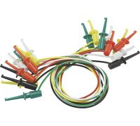 VOLTCRAFT Set de cordons de mesure pinces crocodile pinces crocodile 0.28 m noir, rouge, vert, jaune, blanc 1 set