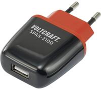 VOLTCRAFT SPAS-2100 Chargeur USB 10.5 W 1x USB-A noir, rouge intérieure auto-détection