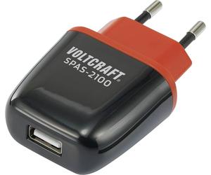 VOLTCRAFT SPAS-2100 Chargeur USB 10.5 W 1x USB-A noir, rouge intérieure auto-détection