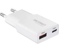 VOLTCRAFT UC-1C1A30W01 Chargeur USB 30 W 1x USB-A, 1x USB-C® Fast Charge, Power Delivery 3.0 blanc GaN
