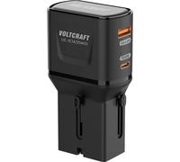 VOLTCRAFT UC-1C1A35W01 Adaptateur de voyage 18 W, 18 W 1x USB-C®, 1x USB-A Fast Charge noir avec adaptateur pour l'Europe, avec