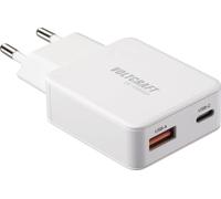 VOLTCRAFT UC-1C1A45W01 Chargeur USB 45 W 1x USB-A, 1x USB-C® Fast Charge, Power Delivery 3.0 blanc GaN