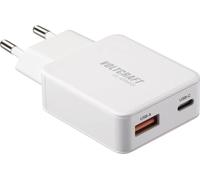 VOLTCRAFT UC-1C1A45W01 Chargeur USB 45 W 1x USB-A, 1x USB-C® Fast Charge, Power Delivery 3.0 blanc GaN