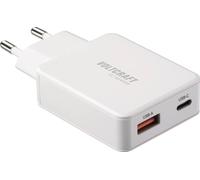 VOLTCRAFT UC-1C1A65W01 Chargeur USB 65 W 1x USB-A, 1x USB-C® Fast Charge, Power Delivery 3.0 blanc GaN