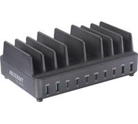 VOLTCRAFT UC-240W01 Station de charge USB 240 W 6x USB-C®, 4x USB-A Fast Charge, Quick Charge, Power Delivery noir intérieure USB