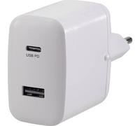 VOLTCRAFT UC-2ACX001 Chargeur USB 32 W 1x USB-A, 1x USB-C® Power Delivery blanc intérieure USB Power Delivery (USB-PD)