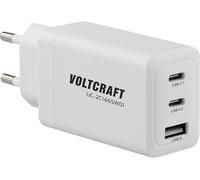 VOLTCRAFT UC-2C1A65W01 Chargeur USB 65 W 1x USB-A, 2x USB-C® Fast Charge, Power Delivery 3.0 blanc intérieure GaN