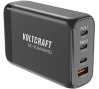 VOLTCRAFT UC-3C1A140W02 Chargeur USB 140 W 3x USB-C®, 1x USB-A Nbr. de sorties: 4 x GaN, USB Power Delivery (USB-PD), chargeur
