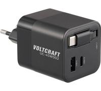 VOLTCRAFT UC-45W002 Chargeur USB 45 W 1x USB-A, 2x USB-C® Power Delivery noir intérieure GaN, USB Power Delivery (USB-PD), chargeur rapide