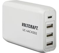 VOLTCRAFT UC-4ACX002 Chargeur USB 62 W 1x USB-C®, 3x USB-A Power Delivery blanc intérieure