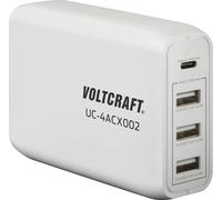 VOLTCRAFT UC-4ACX002 Chargeur USB 62 W 1x USB-C®, 3x USB-A Power Delivery blanc intérieure