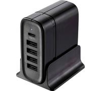 VOLTCRAFT UC-5ACX001 Chargeur USB 41.5 W 4x USB-A, 1x USB-C® Power Delivery noir intérieure USB Power Delivery (USB-PD)