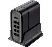 VOLTCRAFT UC-5ACX001 Chargeur USB 41.5 W 4x USB-A, 1x USB-C® Power Delivery noir intérieure USB Power Delivery (USB-PD)