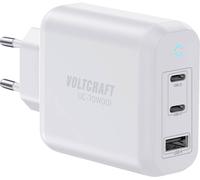 VOLTCRAFT UC-70W001 Chargeur USB 70 W 1x USB-A, 2x USB-C® Fast Charge, USB PD 3.2 blanc intérieure GaN