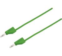 Ultra-flexible Cordon de mesure [Banane mâle 4 mm - Banane mâle 4 mm ] 0.50 m vert MSB-300 10 A