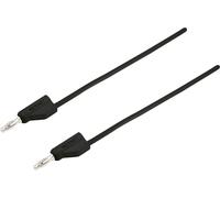 Ultra-flexible Cordon de mesure [Banane mâle 4 mm - Banane mâle 4 mm ] 0.75 m noir MSB-300 10 A