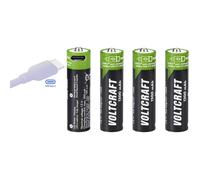 VOLTCRAFT VC-AA1300USB Batterie USB-C® Li-Ion 1300 mAh 1.5 V 4 pc(s)