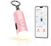 VOLTEK Safe Alarme Personnelle Anti Agression 130 DB Tracker Bluetooth, Compatible Apple FindMy iOS & Android, Alarme de Poche Self Defense, Porte-clés Sécurité, Flash LED, Bouton SOS, USB-C