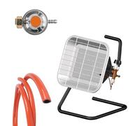 Volteno Radiateur à gaz debout 4,5 kW avec réducteur de pression et tuyau de gaz de 70 cm - Radiateur infrarouge GPL mobile