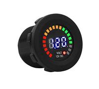 Voltimètre 12 V Voiture + indicateur de Tension 12 V, voltmètre numérique 12 V avec écran LED voltmètre étanche pour Bateau véhicule Moto Camion ATV UTV Voiture Caravane