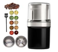 Voltix Electric Multi-use Cup Grinder, Large Capacity Stainless Steel| 20000 Rpm Motor Coffee Grinders|dual-Layer Lid, Detachable & Washable, BPA-Free for Coffee Beans, Spices & Herb (Double-Cup)