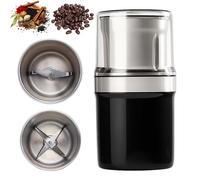 Voltix Electric Multi-use Cup Grinder - Large Capacity Stainless Steel, Coffee Grinder & Spice Grinder, 360 Full Grinding, Detachable Cup, Easy Clean for Grain Nuts Seasoning Coffee Beans Spices (C)