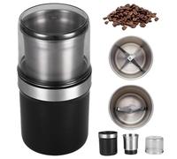 Voltix Electric Multi-Use Cup Grinder - Large Capacity Stainless Steel, Versatility & Convenience Coffee and Spice Grinder, for Coffee Beans, Spices & Herbs (Single+Double Blade Cups)