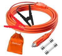 VOLTKARE Câble de chargement de batterie, 98 pouces, 14 AWG, pinces de batterie de voiture à prise allume-cigare, compatible avec Jackery | Bluetti | générateurs solaires EF ECOFLOW