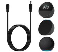 VOLTKARE Câble d'extension Echo Dot 18AWG de 3 m pour Echo Dot (3e/4e génération), Echo Dot (3e/4e génération) avec horloge, Echo Dot (3e/4e génération) Kids Edition, Echo Spot, Alexa Voice Echo Pop