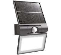 Voltman - Applique Solaire Extérieure avec Détecteur de Mouvement - Classe Énergétique A++ - 200lm - IP44 Résistant à l'Eau et à la Poussière - Lumière Froide 6500K - Noir
