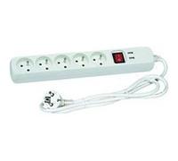 Voltman Bloc multiprises DIO013038 5 x 10/16 A + 2 ports USB avec interrupteur
