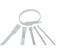 Voltman DIO052112 - Lot de 100 colliers en Nylon - 180 mm x 3,5 mm - Blanc